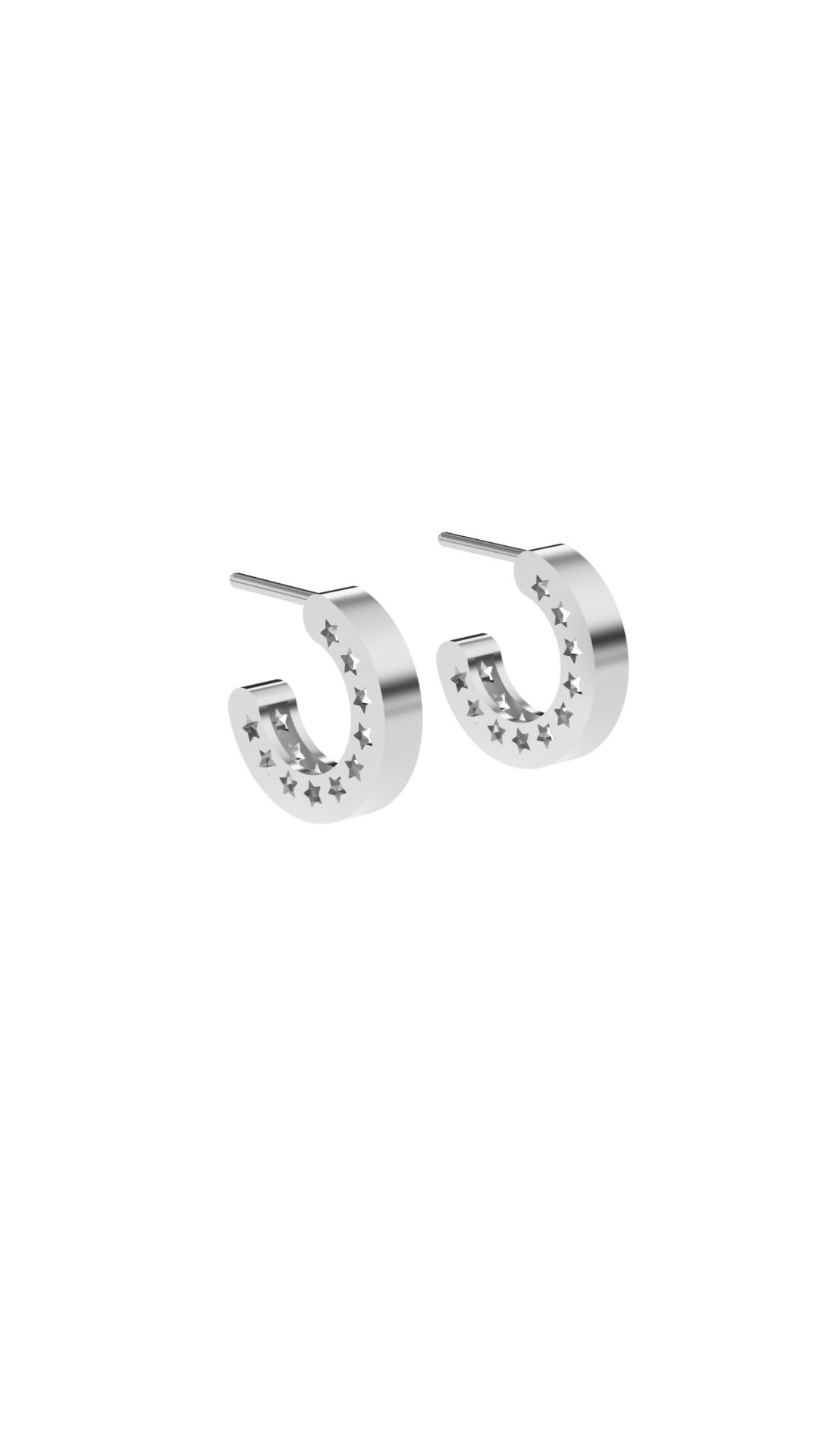 Mini Sprinkle of Courage Hoop Earrings | Silver