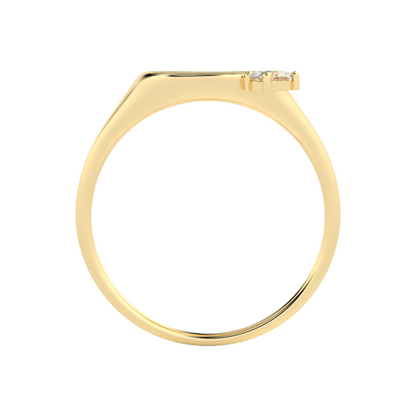 The Franca Floating Diamond Ring - 18k Vermeil - Lab