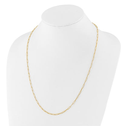 14k Rounded Paperclip Necklace