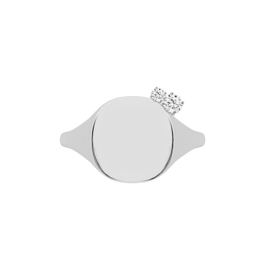 The Franca Floating Round Diamond Ring - WG