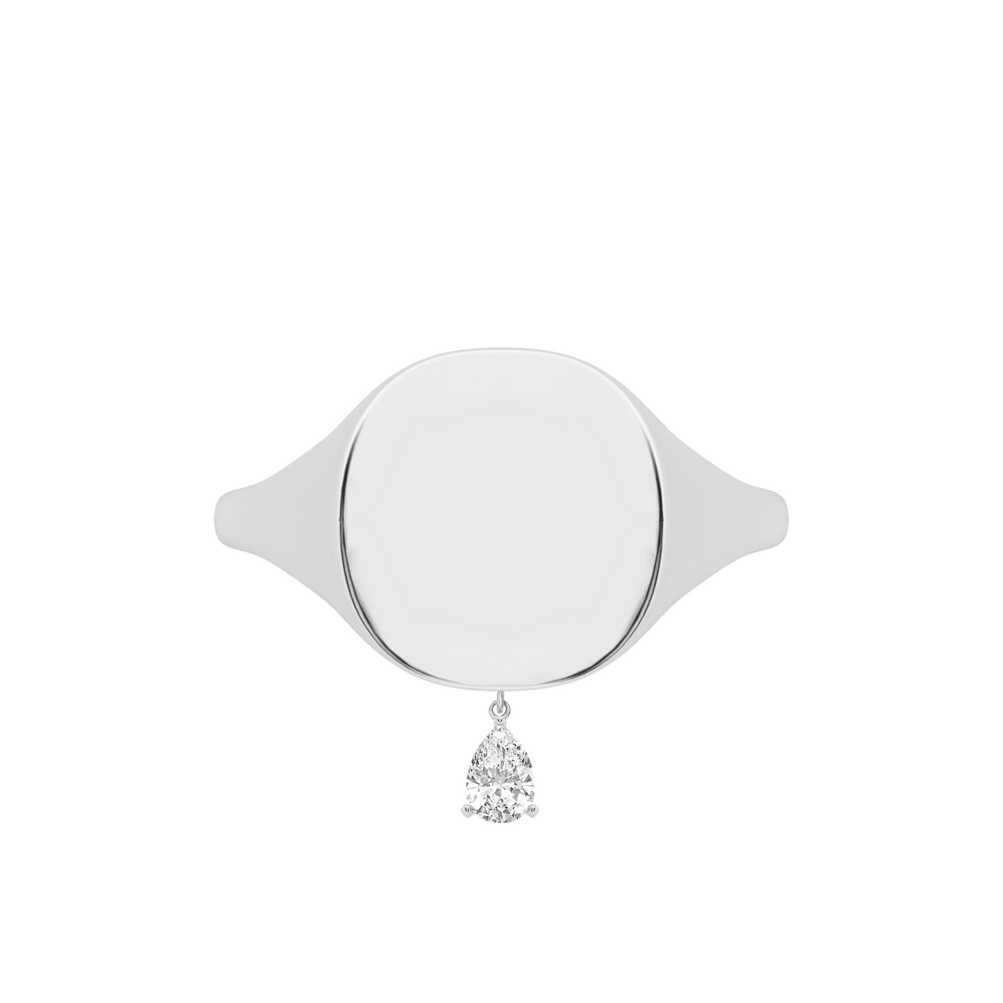 The Franca Pendulum Pear Diamond Ring - WG