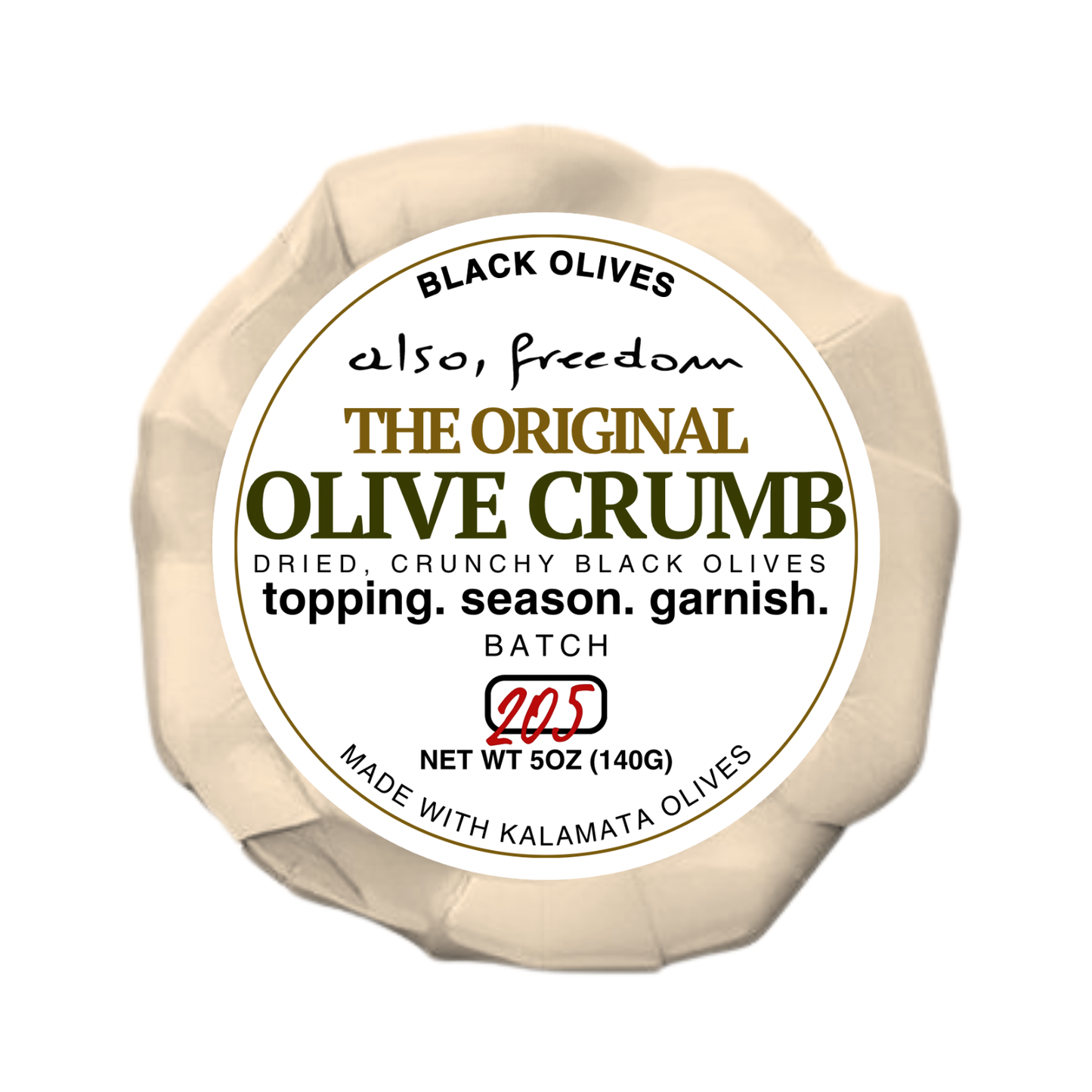 The Original Black Olive Crumb - Shaker Jar