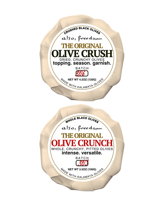 The Bigger BLACK Olive Crush & Crunch Sampler (2)