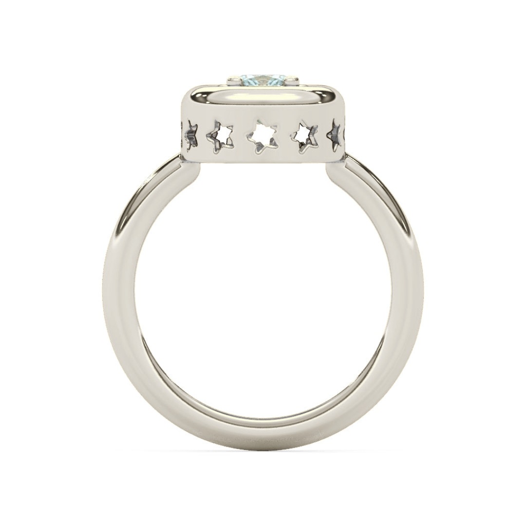 Mini Leo Puff Ring | Silver