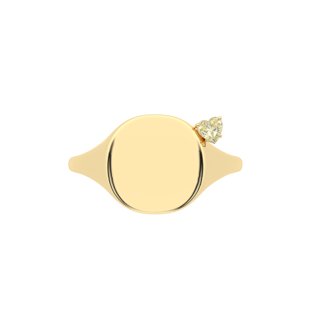 The Franca Heart Ring | Yellow Gold - Also, Freedom