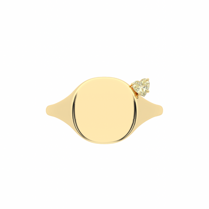 The Franca Heart Ring | Yellow Gold - Also, Freedom