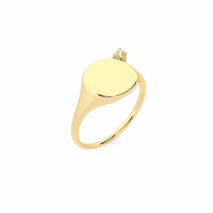 The Franca Heart Ring | Yellow Gold - Also, Freedom