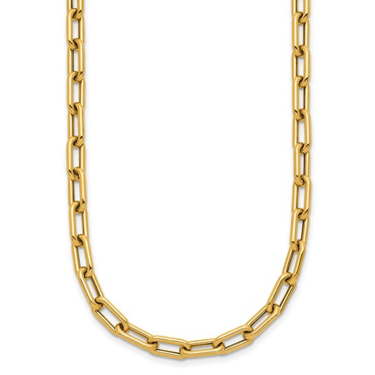 14k T-Bar Toggle Paperclip Necklace