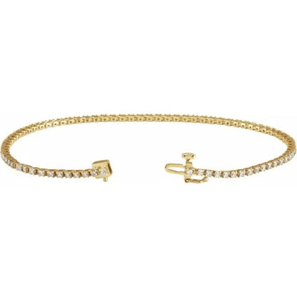 14k Love All Tennis Bracelet 1CTW