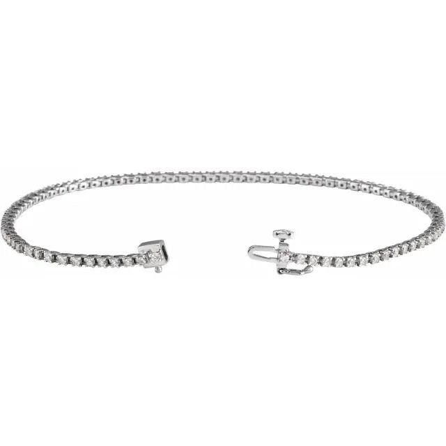 14k Love All Tennis Bracelet 1CTW