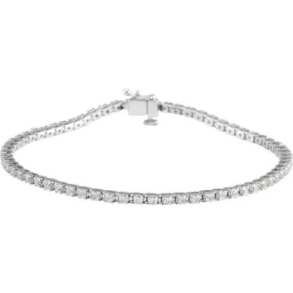 14k Love All Tennis Bracelet 1CTW