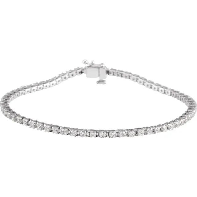 14k Love All Tennis Bracelet 6CTW