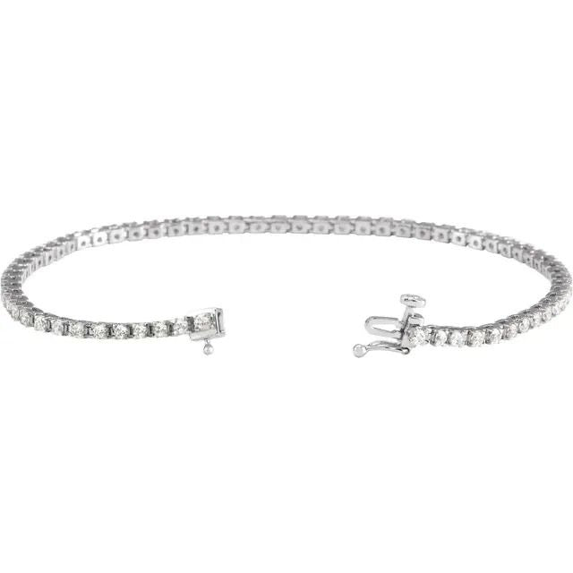 14k Love All Tennis Bracelet 1CTW