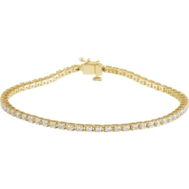 14k Love All Tennis Bracelet 4CTW