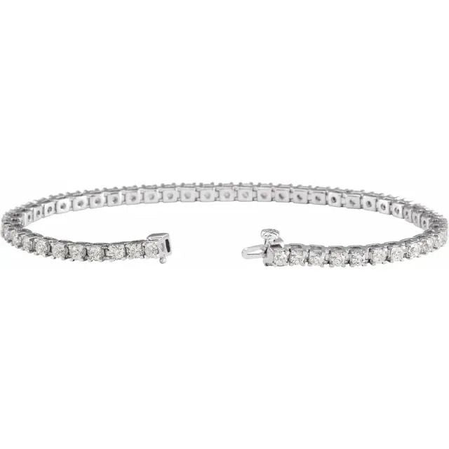 14k Love All Tennis Bracelet 1CTW