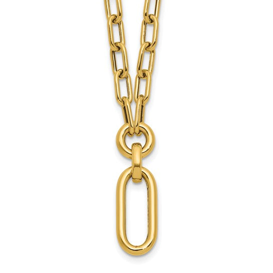 14k Light Presence Mixed Link Necklace