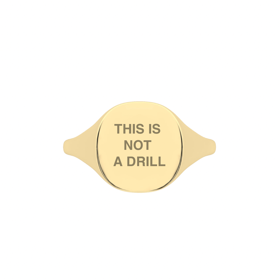 The Franca Drill Signet Ring