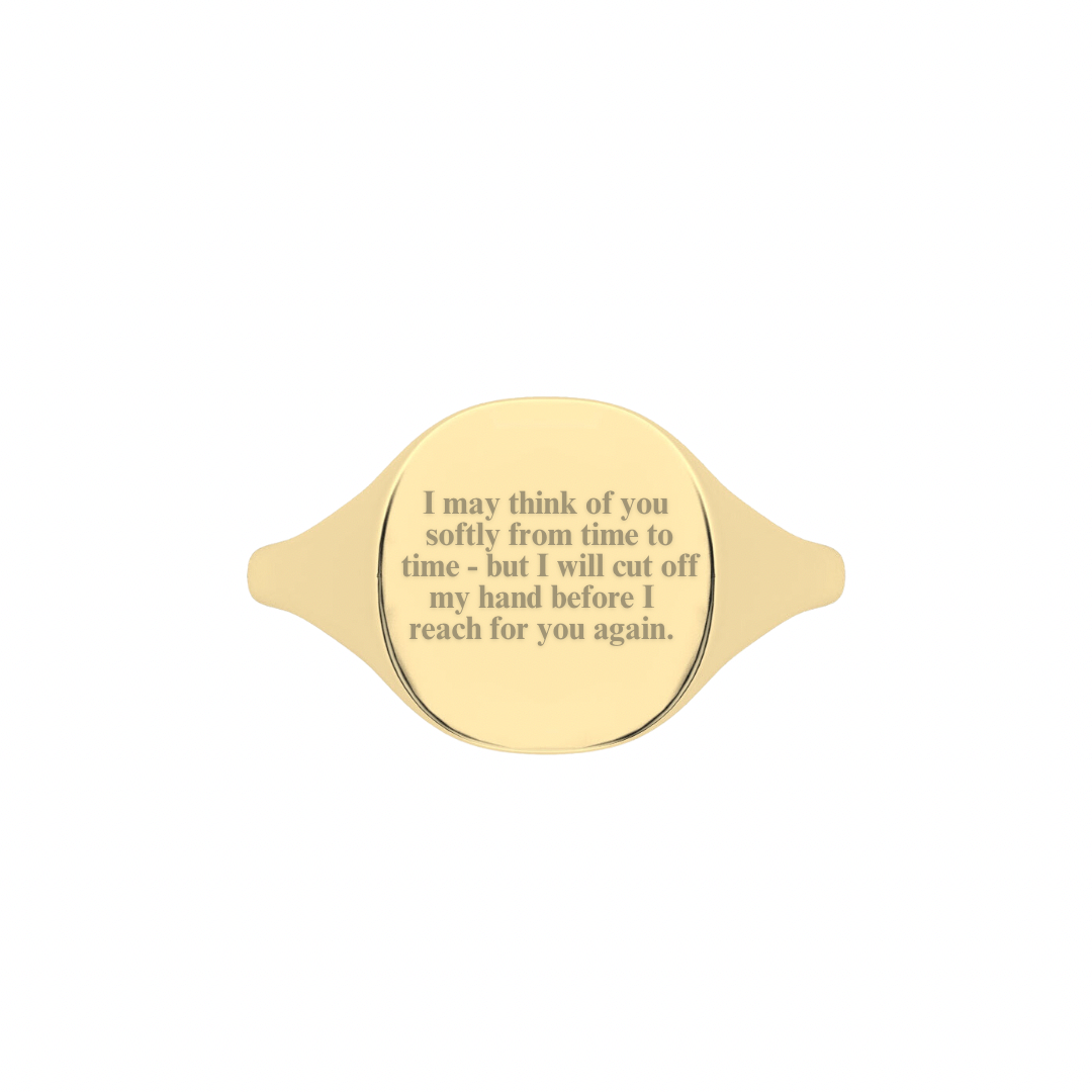 The Franca Message Signet Ring - Customized Engraving