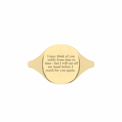 The Franca Message Signet Ring - Customized Engraving