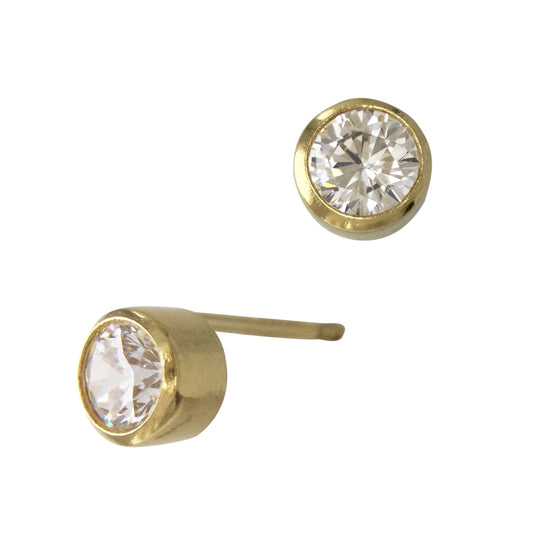 14k GF Bezel Stud