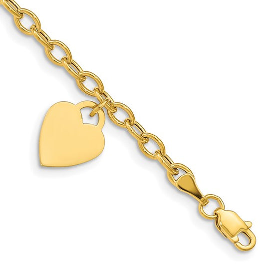 14k Sweetheart Dangle Bracelet