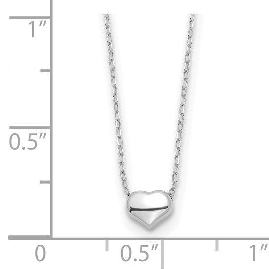 14k Sweetheart Floating Necklace - Small - WG