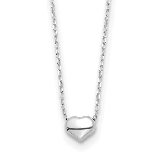 14k Sweetheart Floating Necklace - Small - WG