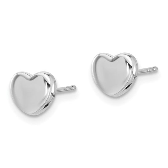 14k Sweetheart Earrings - WG