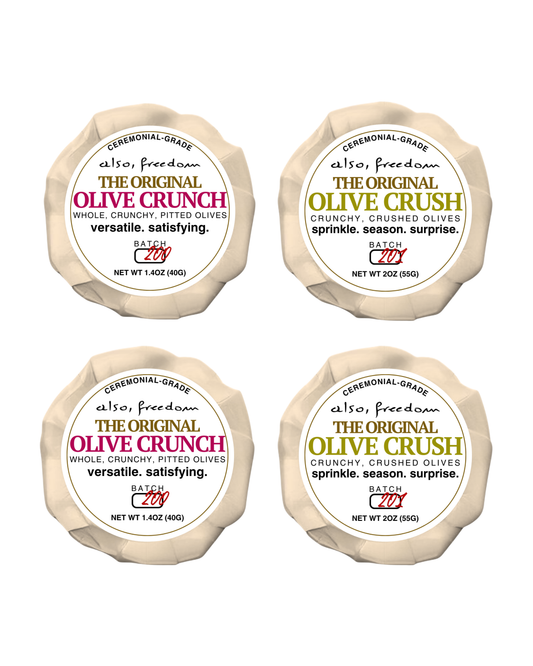 The Crunchy Olives Only Sampler (4)