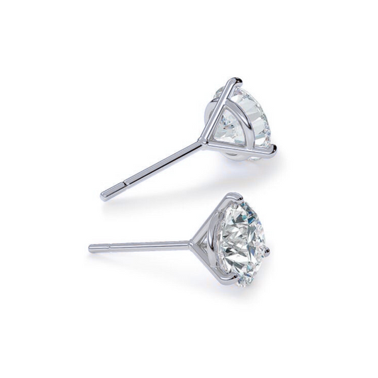 Espresso Martini Solitaire Diamond Studs (11 Sizes)