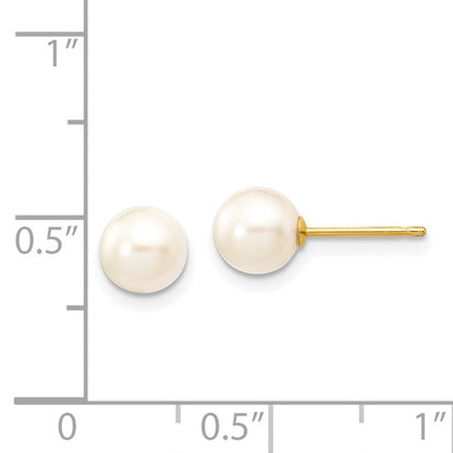 Akoya Pearl Earrings - 14k Yellow Gold