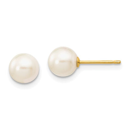 Akoya Pearl Earrings - 14k Yellow Gold