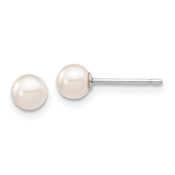 Akoya Pearl Earrings - 14k White Gold