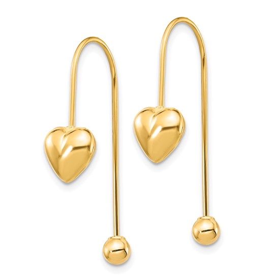 14k Sweetheart Swing Earrings