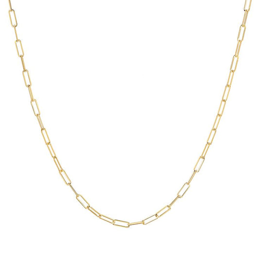 14k GF Dainty Paperclip Chain 2mm
