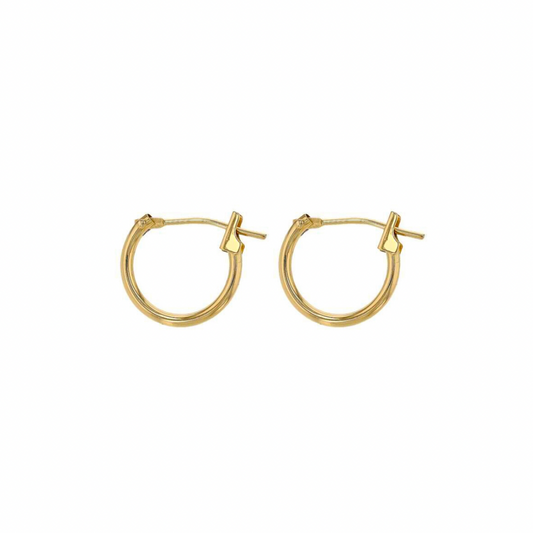 1cm Nude Huggie Earrings | 14k Gold - Also, Freedom