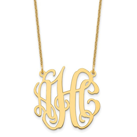 Classical Vine Monogram Necklace