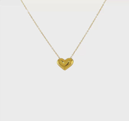 14k Sweetheart Floating Necklace - Large