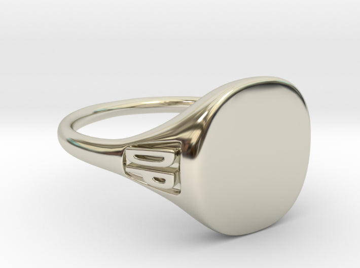 Engraved Squared Signet (Pinky) Ring 14k 3d printed