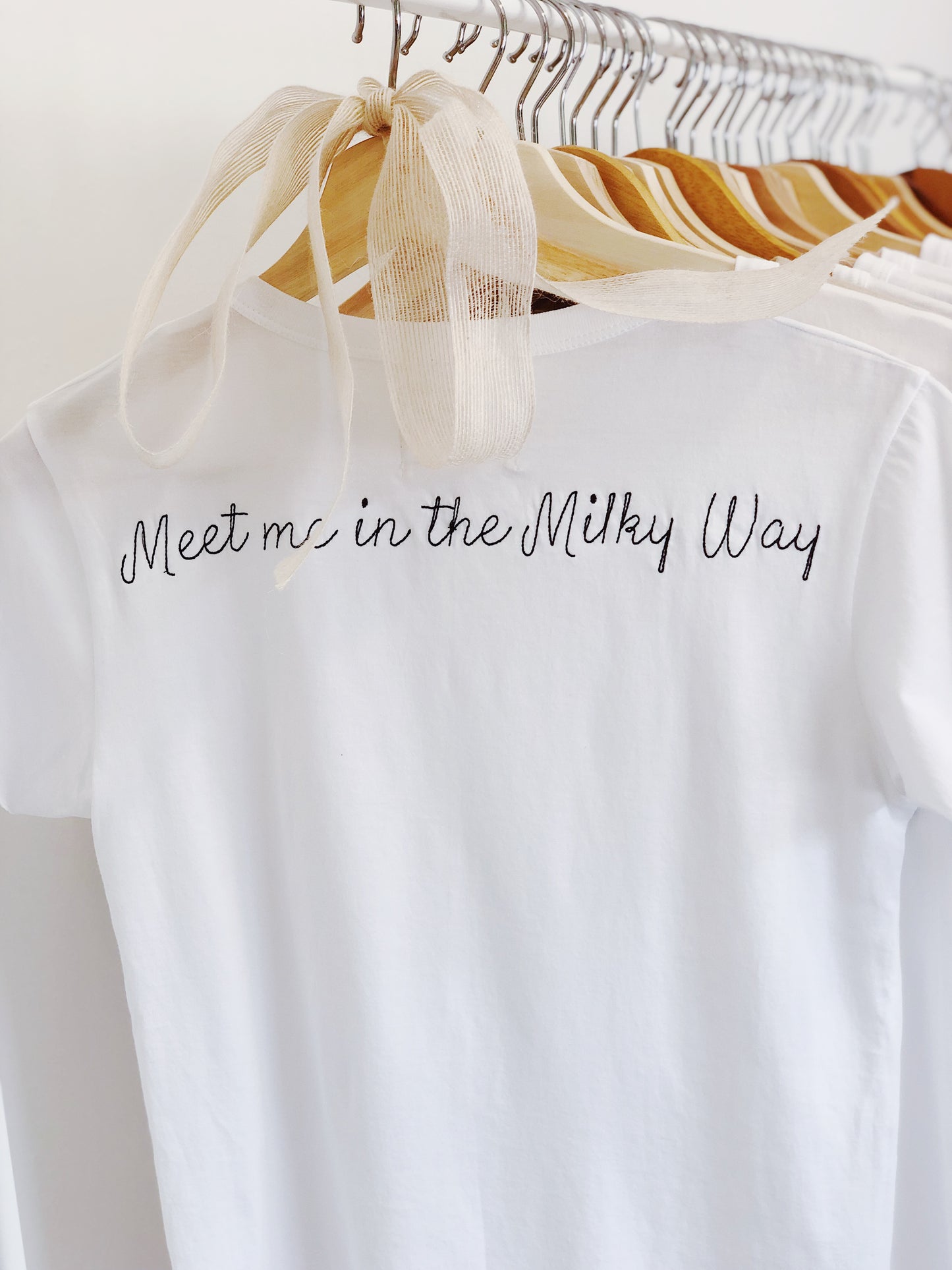 Meet Me in the Milky Way, Baby Girl Tee BACK - Also, Freedom
