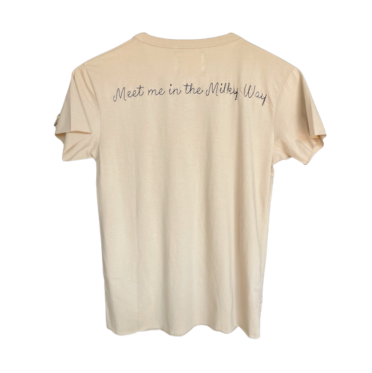 Meet Me in the Milky Way, Baby Girl Tee BACK - Also, Freedom