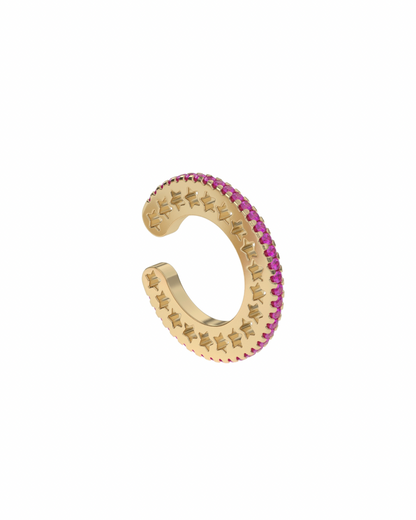 Sprinkle of Courage Ear Cuff- Pink Sapphire - Also, Freedom
