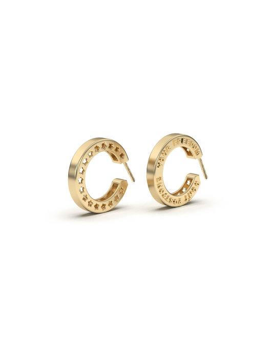 DPYF Hoop Earrings - Also, Freedom