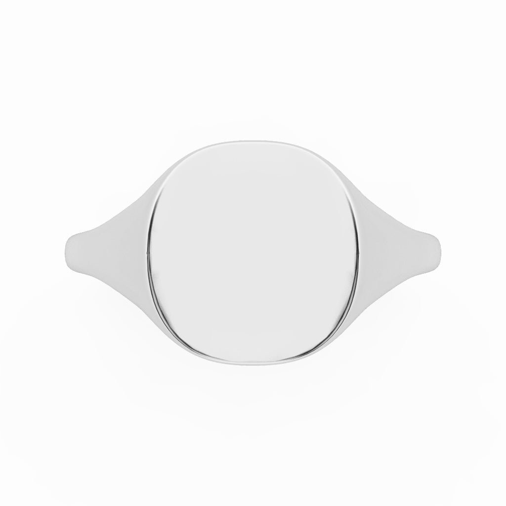 The Franca Squared Signet (Pinky) Ring- Platinum - Also, Freedom